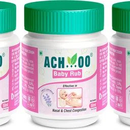 Ayurvedic Baby Rub for Cold, Cough, Blocked Nose & Chest Congestion (3 x 50 ml) Manual Nasal Aspirator-image-51