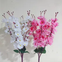 saf ARTIFICIAL BLOSSOM COMBO ( 7 STICKS , 50 CM ) White Jasmine Artificial Flower Pink, White Jasmine Artificial Flower-picture-43