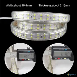 hybrix LED Ceiling Light (16 Mtr. Roll) Cove Rope Light, Strip Light, Double Row SMD 5730 LED (Genuine 80 LEDs/Mtr), Waterproof IP67 & Flexible With Free AC Adaptor Plug, Direct 220v AC, Super Bright PINK Color. Recessed Ceiling Light Ceiling Lamp image 5