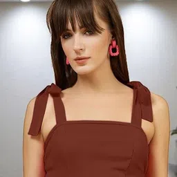 The Roadster Lifestyle Co Women Tie-Up Shoulder Straps Crop Top-image-93