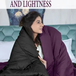 AJISH Black & Burgundy AC Room 210 GSM Double Bed Comforter image 5