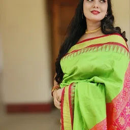 EEFA FASHION Woven Design Zari Handloom Banarasi Saree image 2