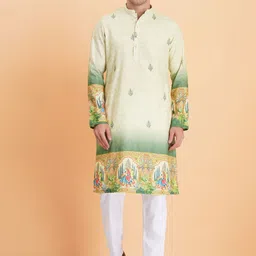 SG LEMAN Men Floral Printed Regular Kurta with Pyjamas-picture-24