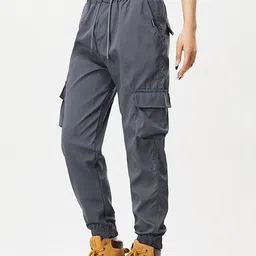 StyleCast Men Relaxed Fit Easy Wash Cargos Trousers image 3
