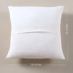 Peepul Tree SS-2025 Rust 2 Pieces Floral Square Cotton Cushion Covers image 2