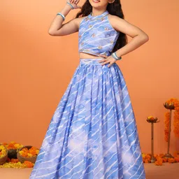 BAESD Girls Printed Ready to Wear Lehenga & image 3