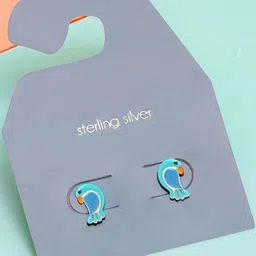 LeCalla Girls 925 Sterling Silver Plated Animal Shaped Studs-picture-25