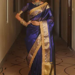 Panzora Woven Design Border Zari Tissue Saree-picture-24