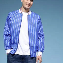 HERE&NOW Striped Bomber Jacket image 3