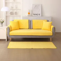 HOMETHREADS Multicoloured & Yellow Printed 1 Piece Sofa Cover-picture-29