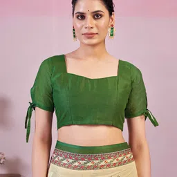 Garden Vareli Ethnic Motifs Pirnted Saree With Stitched Blouse image 3