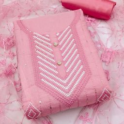 Rangtulika Ethnics Embroidered Unstitched Dress Material-picture-17