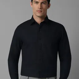Louis Philippe Men Classic Spread Collar Solid Printed Cotton Formal Shirt-image-35