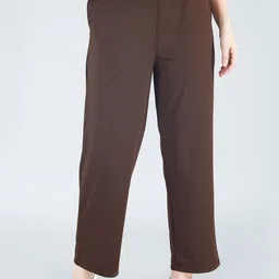 The Roadster Lifestyle Co Straight-Fit Wide Leg High Rise Trousers-picture-28
