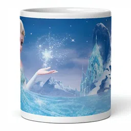 Mr UVD Blue & White Graphic Printed Glossy Ceramic Mug 350 ml image 5