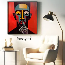 Sassyco Red & Black Canvas Abstract Wall Paintings-picture-25