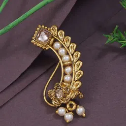 I Jewels Gold-Plated Ring Nosepin-picture-14