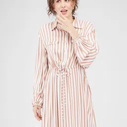 Iti Striped Shirt Dress-picture-37