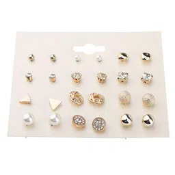 PolluxCraft Set Of 12 Gold-Plated Korean Spherical Studs image 5