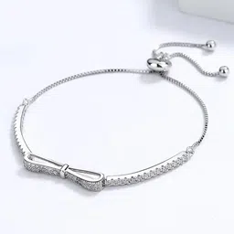Designs & You Women Crystals Silver-Plated Wraparound Bracelet-picture-26