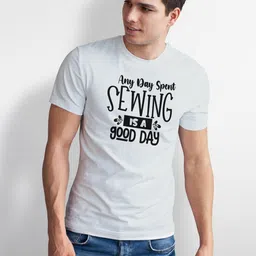 Seekbuylove Men Typography Printed Bio Finish T-shirt image 5