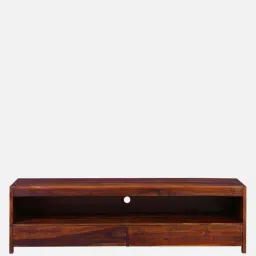 woodsworth from pepperfry Freemont Sheesham Wood TV Console in Scratch Resistant Honey Oak Finish for TVs up to 70" image 5