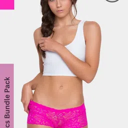 SweetFlirt Enterprises Women Pack of 2 Lace Boyshorts Briefs-picture-17