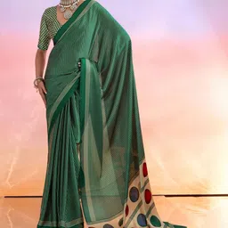 TIRA Polka Dot Satin Saree-picture-31