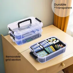 RUBOXA Black 2 Pieces Medicine & Stationary Organizer image 4