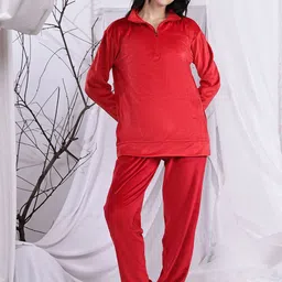 ETC Velvet Polo Collar Relaxed Fit Sweatshirt & Trousers image 5