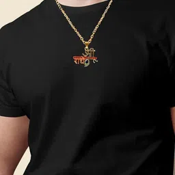 Utkarsh Gold-Plated Geometric Pendants with Chains image 2