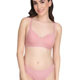 Liigne Pack Of 2 Women Everyday Non Padded Bra Pure Cotton Lingerie Set image 2