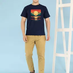 BRAWNY BATTLER Men Graphic Printed Round Neck T-shirt image 3