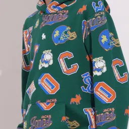 Jack & Jones Junior Boys Printed Hooded Sweatshirt image 3