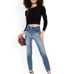 God's Club Women Skinny Fit High-Rise Cropped Jeans-image-72