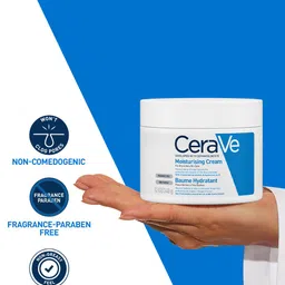 CeraVe Moisturizing Cream with Ceramides & Hyaluronic Acid for Dry & Very Dry Skin - 340 g image 2