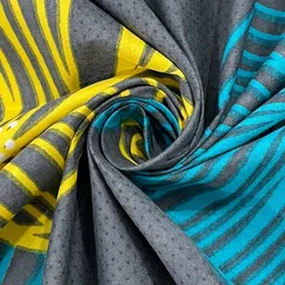 SWAYAM Black & Yellow Floral Printed 160 TC King Bedsheet Set  2.28 m x 2.54 m image 5