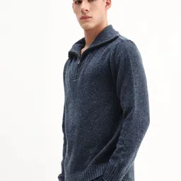 RARE RABBIT Men Alfert Navy Dusky Long Sleeves Pullover image 4