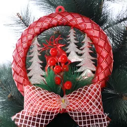 TAYHAA Set Of 2 Red & Green Classic Wreath-picture-38