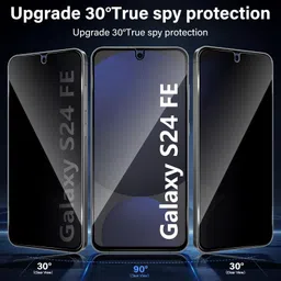 Besmon Tempered Glass Guard for Compatible with Samsung Galaxy S24 FE Privacy Screen Protector Tempered Glass Film Ultra Resistant image 2