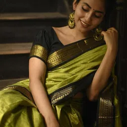 KSALIYA Green Art Silk Sarees image 3