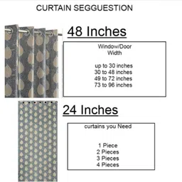 GEET CREATIONS Green Set of 3 Floral Door Curtain image 3