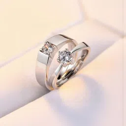 J.S ENTERPRISES Unisex Set Of 2 Stainless Steel Finger Rings-image-84