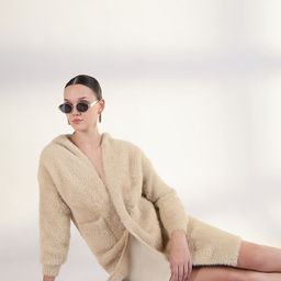 SHOWOFF Hooded Open Front Longline Shrug-picture-4