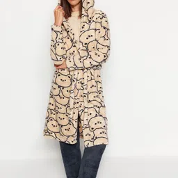 Trendyol Printed Hooded Robe-image-95