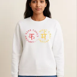 Anikmart Typography Printed Round Neck Long Sleeves Organic Cotton Pullover Sweatshirt-picture-37