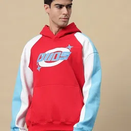 WEARDUDS Men Colourblocked Hooded Sweatshirt-picture-11