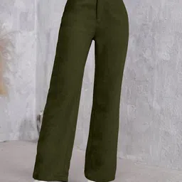 RAJOVATI Women Slim Fit Pleated Trousers-image-52