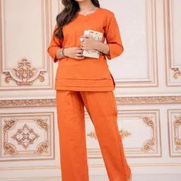 Koshiks Dyed Round Neck Tunic & Palazzos Co-Ords-picture-13