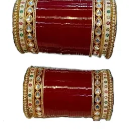 Ishika Maroon Alloy Bangles-picture-11